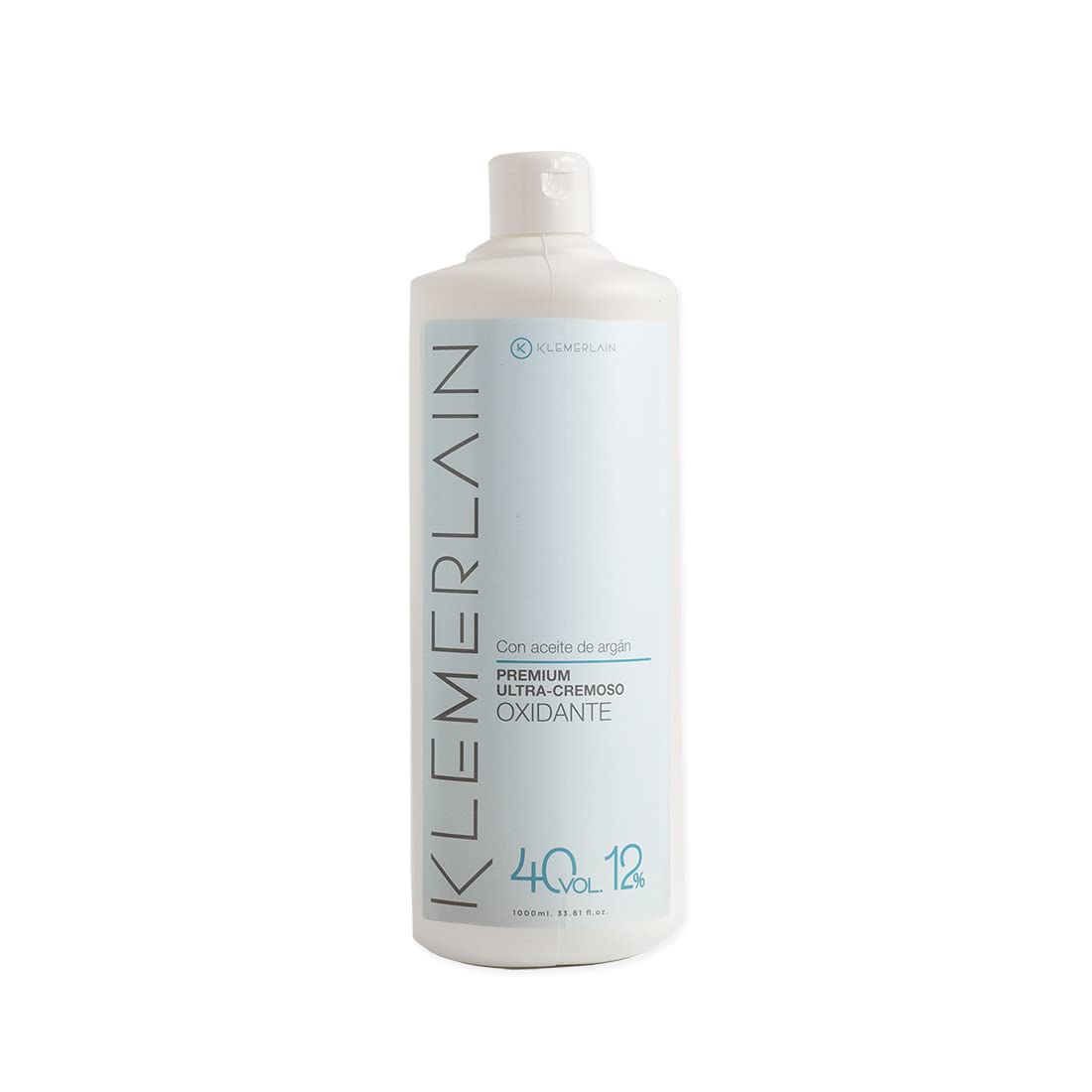 KLEMERLAIN Oxidationsmittel Creme 40 Vol 12 % | Premium Stabilisierte Entwickler mit Arganöl für Permanente Haarfärbung & Blondierung | Vegane Formel mit Osmosewasser | Professionell | 1 L