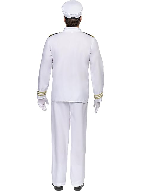 Foto 4 de 8 de Funidelia - Disfraz de capitán de la marina para hombre Capitán de Barco, Grumete, Marina, Profesiones