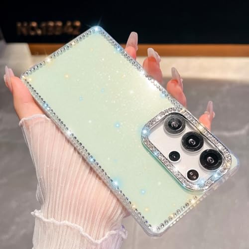 Coque paillettes Galaxy S24 vert pour sublimer vos soirées