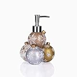 GreenDisplay Multicolor Christmas Ball Soap/Lotion Dispenser (Gold, Silver, Bronze and White Finish)