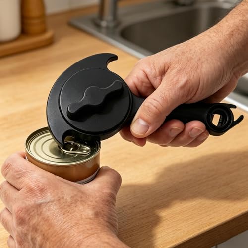 Abridor de tarros ajustable de acero inoxidable para botes y tapas 4