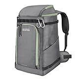 OutdoorMaster Ski Boot Bag, 65L Snowboard Boots Travel Backpack for Helmet, Ski Shoes, Goggles, Gloves, and Accessories | Waterproof Exterior & Bottom