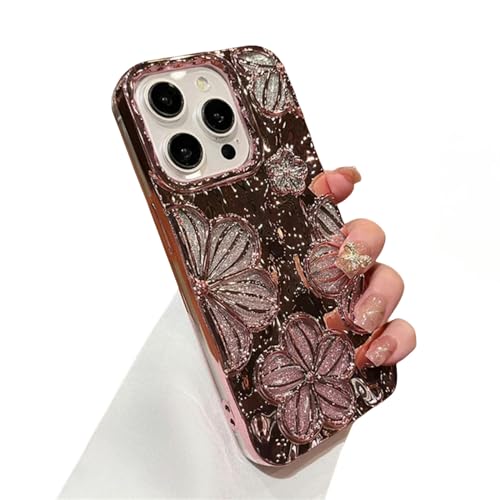 Étui de téléphone antichoc fleurs brillantes pour protéger le 12 Pro Max