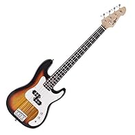 Free Jack Cable and Gig Bag Classic Sunburst Finish Perfect Bass For Younger Beginners Crisp Clear Tone & Punchy Low End Depth Built From Lightweight Woods For Comfort & Playability