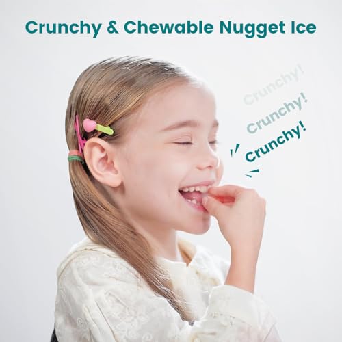 Gevi V2.0 Nugget Ice Maker Countertop 30lbs/24H, Pellet Ice Makers with Self-Cleaning & Energy-Efficient, Chewable Pebble Ice Machine for Home, White