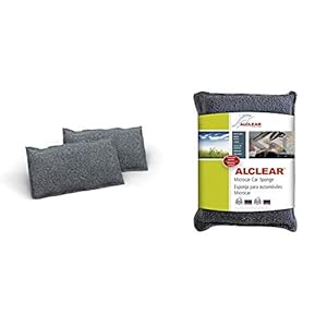 Thomar airdry Duo Auto-Entfeuchter 2er Set, 2 x 600g Luftentfeuchter wiederverwendbar, Schützt vor beschlagenen Auto-Scheiben & ALCLEAR 950014 Ultra-Microfaser Autoschwamm Microcar, anthrazit-blau