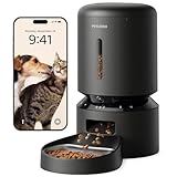 自動給餌器 猫用 カメラ付き 自動餌やり器 犬 1080P 暗視機能 自動餌遣り器 スマホ遠隔操作 双方向会話 2.4G 5G WiFi対応 詰まり防止センサー フード残量不足検知 動体検知 音声検知 ペット見守り ステンレス製ボウル 大容量 5L ブラック PLAF203