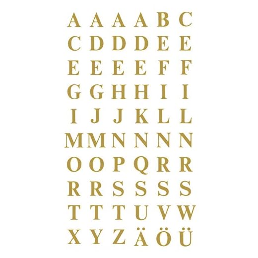 AVERY Zweckform 3727 Buchstaben Etiketten (A-Z 7,5mm, Folie, starker Halt) 120 Aufkleber