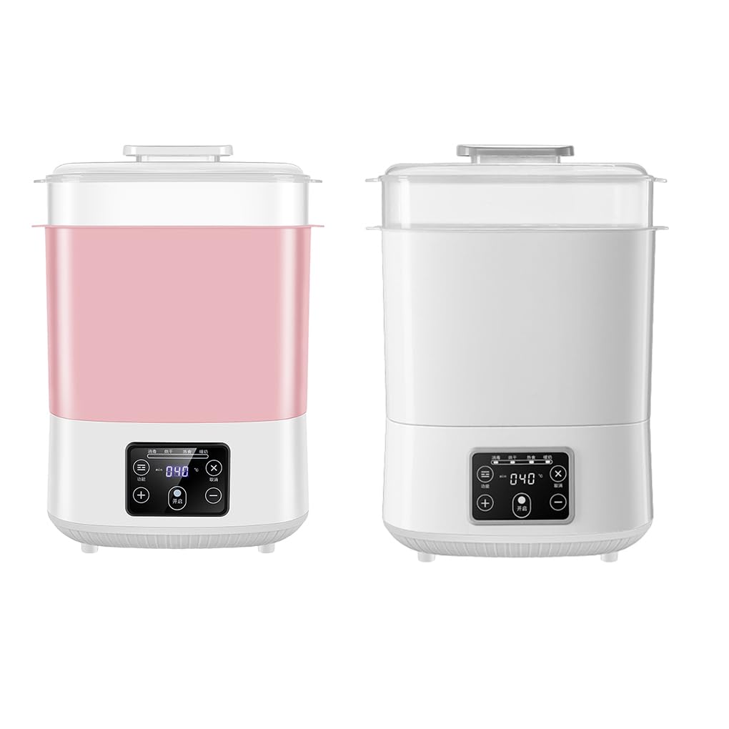 Desinfectantes de biberones de secado rápido para todos los biberones, esterilizador y secador de biberones de vapor eléctrico fácil de PP, más higiénico, rosa