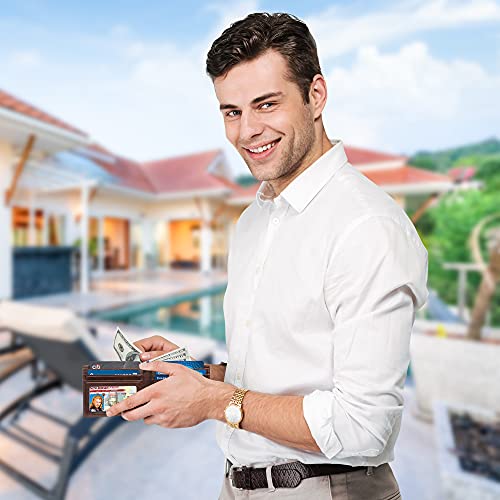 Wallet For Men’s - Genuine Leather Slim Bifold Rfid Wallet - Gift For Men Packed In Stylish Gift Box #TOP3