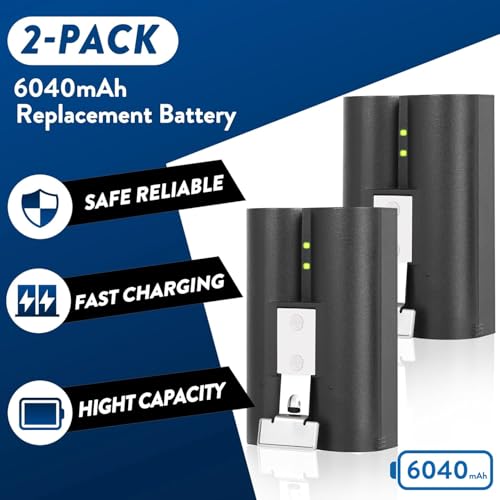 Image of YUELAN 4-Pack 6040mAh Replacement Ring Battery with Charger Station for Ring-Video Doorbell 2 /3 /4 /Plus /Pro, Spotlight Camera & Stick Up Cam Indooor & Outdoor (4-Pack)