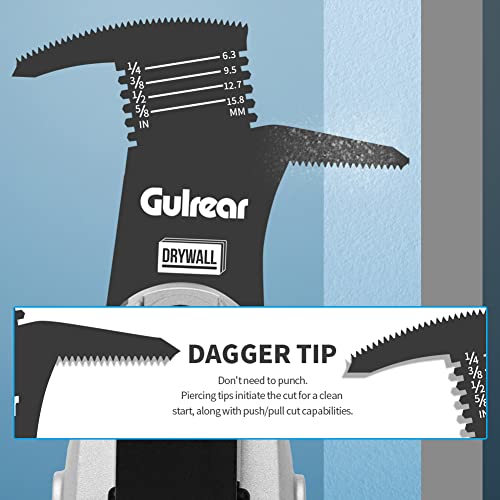 5 Pack Oscillating Drywall Blade For Swing Tools, Multifunction Features Drywall Blade, Drywall Saw Fit Fein Multimaster Porter Cable Bosch Ryobi Dewalt Milwaukee Rockwell Oscillating Tool Blades #TOP5