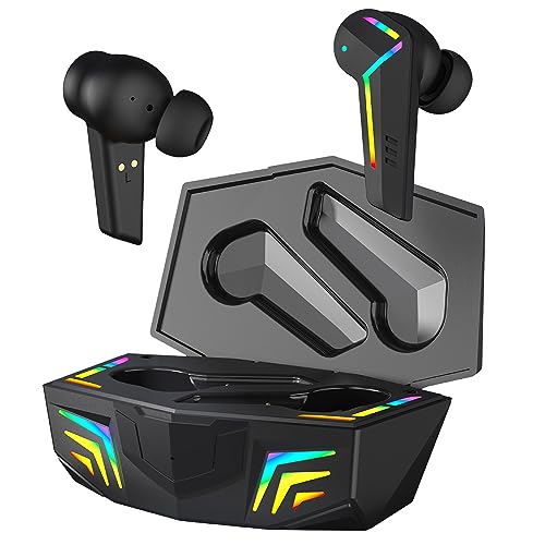 Cyberlux In Ear Kopfhörer Bluetooth | Bluetooth Kopfhörer | Bluetooth Kopfhörer kabellos | Kinder Gaming Bluetooth Kopfhörer | Wireless Earbuds | RGB Gaming Beleuchtung | Mobile Gaming Kopfhörer