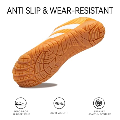 Image of Barefoot Shoes Women Casual Sneakers,Wide Toe Box Shoes Women Zero Drop Barefoot Shoe Men,Minimalist Trail Running Shoe,Non-Slip Lightweight Breathable Comfortable Fashion Walking Hiking Shoes Unisex