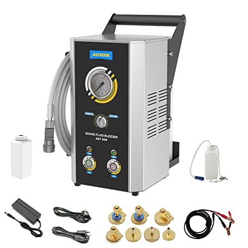 AUTOOL Automotive Pulsating Brake Oil Fluid Exchanger 12V, Brake Fluid Bleeder Exchanger, Brake Fluid Extractor for Easy Oil Exchanging 0-3.0 BAR 110V 220V