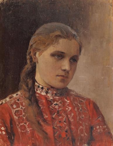 Tableau Portrait de Maria Vysotskaya par Mikhail Nesterov 60x90cm Décoration sur Toile