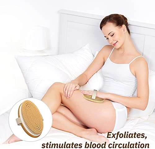 Metene Dry Brush, 2 Pack Dry Brushing Body Brush with Soft and Stiff Bristles, Shower Body Exfoliating Scrub Brush for Cellulite and Lymphatic, Improve Your Circulation, Dry Body Brush for Massage