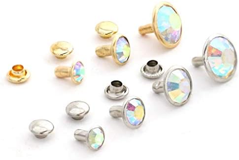 GoldStar Tool Rhinestone Rivets, Chrystal Rivet for Handbags, Leather, Crafts, Garments | Sewing Accessories (Silver, 10MM (Set of 1000))