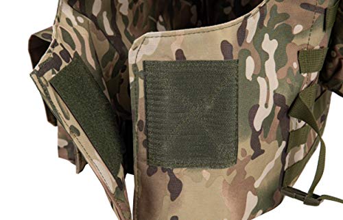 Tactical Airsoft Vest W/ Us Flag Patch And Mag Pouches (Multicam, Small-Large) #TOP4