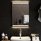 vidaXL Miroir de Salle de Bain à LED Décoratif Cosmétique Miroir de Courtoisie Miroir de M...