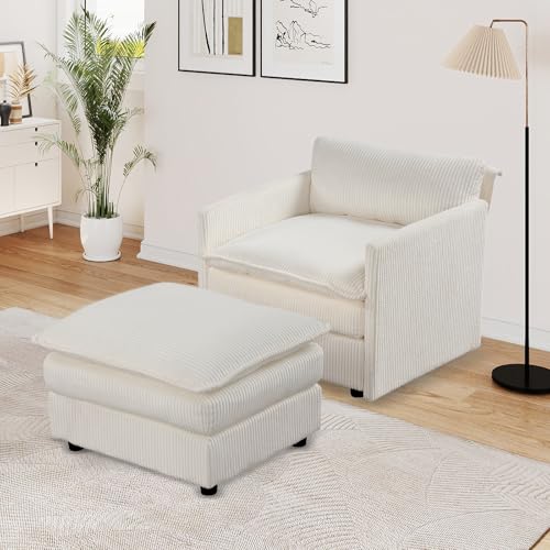 Sillón Oversized Plegable Beige miniatura 2