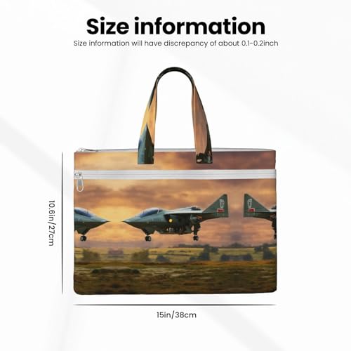 Aircraft Fighter Jets Canvas Document Bag Briefcase For Professionals And Executives4