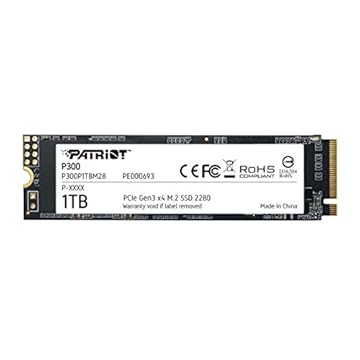SSD PATRIOT P300 1TB M.2 2280 NVMe PCIE GEN3 x4 - P300P1TBM28