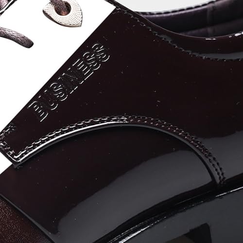 Mens Business Cap Toe Derbby Shoes Mens Dress Formal Shoes with Low Heel Comfortable Dating Shoe for Men Arch Support Walking Leather Shoe Low Top Lace up Leather Footwear2