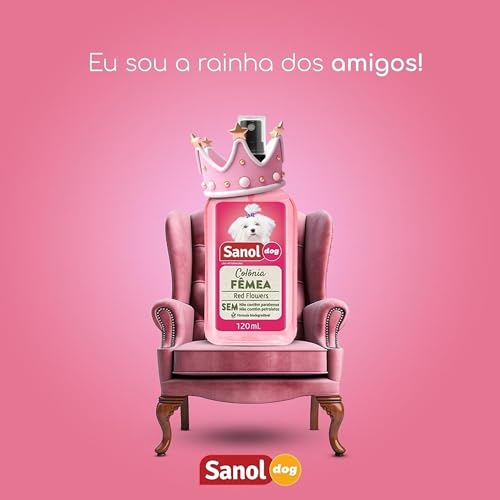 Sanol Dog Colônia Para Pêlos De Cães Fêmea 120 Ml Rosa
