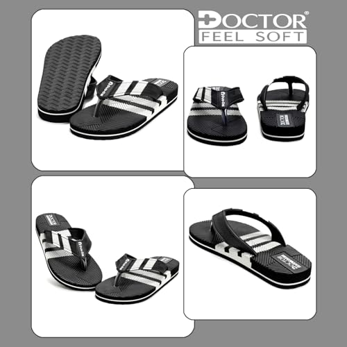 Image of Men Stylish Thong Slippers with Textured Anti-Slip Sole, Comfortable Cushioned Footbed, Lightweight Everyday Wear Slippers for Indoor and Outdoor Use