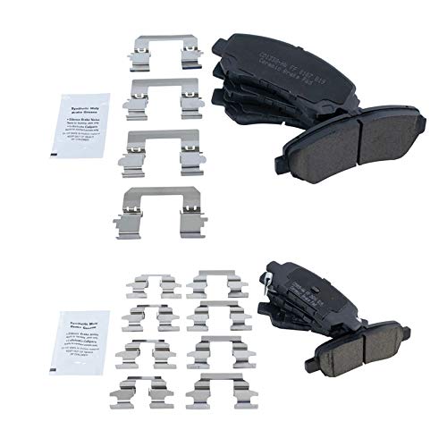 TRQ Front & Rear Brake Pads Ceramic Compatible with 2008-2013 ...