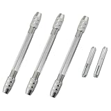 DGBRSM 3PCS 0.3-3.2mm Double Ended Pin Vise DIY Hand Drill Pin Vise Drill Jewelry Making Tools Resin Drill Wire Twisting Tools for DIY Hairpin Keychain Bracelets Necklace