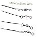 GRIRIW 100pcs Fishing Leaders Wire Wire Swivel Design Fishing Strings for Leaders