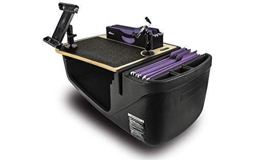 Image of AutoExec AE-FMEF-PI-PM-TAB-11M Efficiency FileMaster Car Desk for Your Vehicle Workstation and Mobile Office, Natural with 400 watt Power Inverter, Phone Mount and Tablet Mount | 400 Watt Power Inverter, Phone Mount, Tablet Mount, Vehicle Workstation and Mobile Office