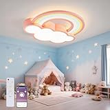 KZT LED Plafones de Techo Regulable con Mando a Distancia Moderna Nubes Arcoiris...