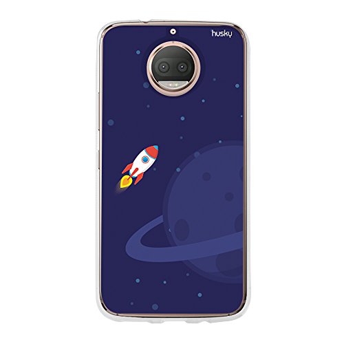 Capa Personalizada para Moto G5S Plus - Nave Planeta, Husky, Proteção Completa (Carcaça+Tela), Multi