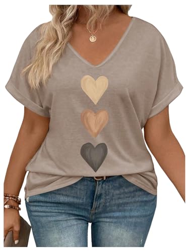 SOLY HUX Women's Plus Size Short Sleeve T Shirts V...