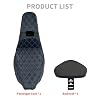 One-Piece Driver Passenger Seat Motorcycle 2-up Seat With Driver Backrest Cushion Pad Fit for Harley Touring Electra Glide Road King Road Glide Street Glide 2009-2023 (Blue Stitching)