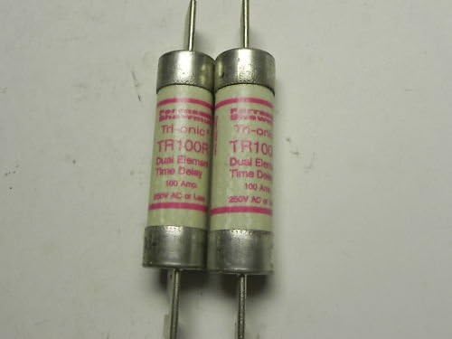 2 FUSES - TR100R GOULD SHAWMUT 250V 100 AMP TRI-ONIC Rk5 Time Delay Fuse 200K
