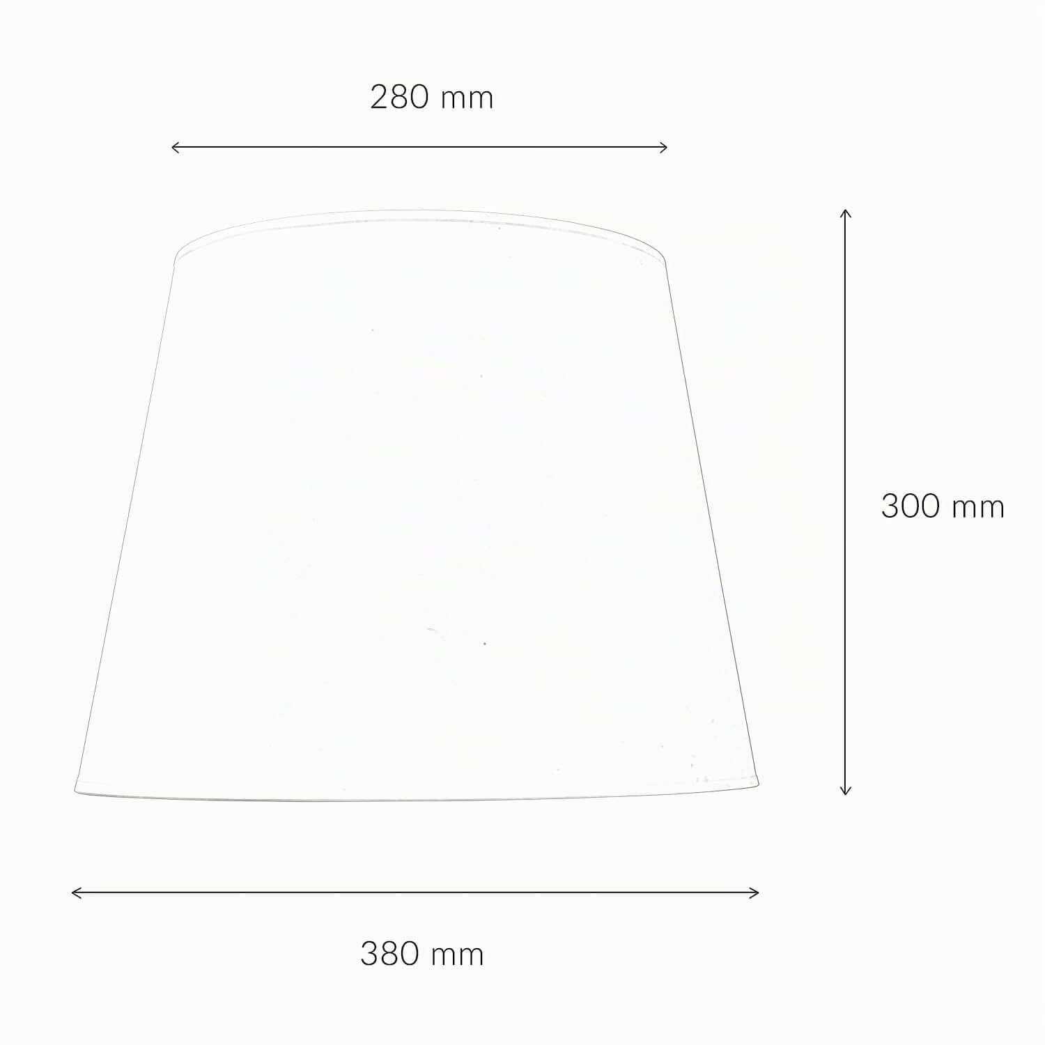 Lampenschirm für Stehlampen E27 Ø38cm in Cappuccino aus Stoff Ersatz Schirm konisch Stehleuchten einfach wechselbar
