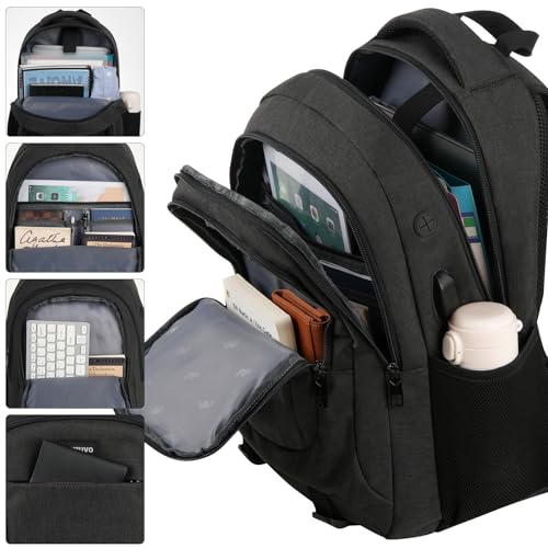 MOMUVO Backpack for Men and Women, School Backpack for Teens Boys, Water Resistant 15.6 inch Laptop Backpack Computer Bag with USB Charging port for Business College Travel2