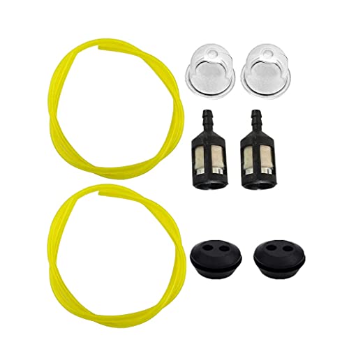 ZUHK Tubo de manguera de combustible, filtro de combustible de gasolina, desbrozadora, piezas de repuesto con filtro de combustible de aire, cortacésped, cortadora de setos Cover