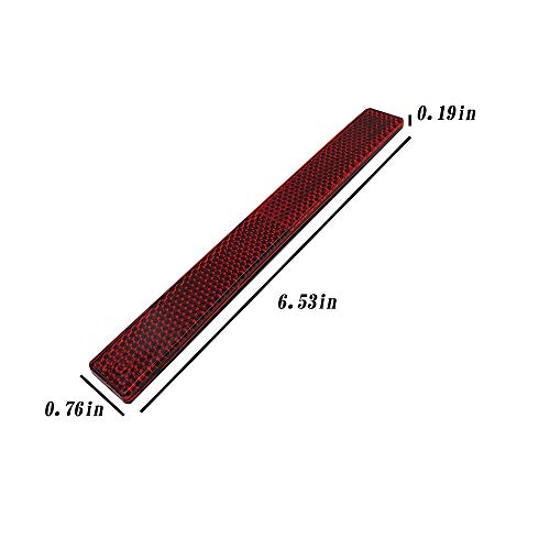 Image of Rectangular Reflectors - Safety Spoke Reflective Quick Mount Custom Accessories Adhesive Reflector for Semi Trucks & Trailers, Warehousing, Boats, Service Trucks, Service Vans, Utility