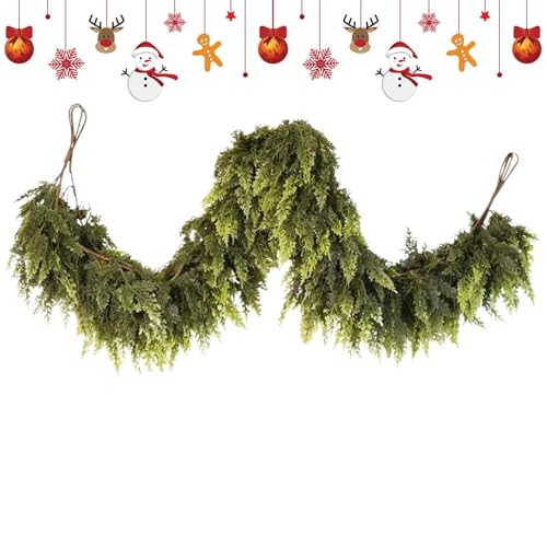 Guirnalda De Navidad Artificial Realista,1.5m/1.8m/2.7m Guirnaldas De Pino De Navidads, Guirnaldas De Abeto, Guirnalda De Pino Decoración Navidad Interiore Y Exteriore, para Escaleras,Chimene