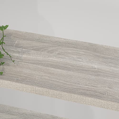 Hsh 6 Tier Tall Bookshelf, Wood And Metal Vertical Display Book Shelf, Industrial 6 Shelf Bookcases And Book Shelves Storage Rack, Large Open Book Case For Bedroom Living Room Office, Light Grey Oak #TOP2