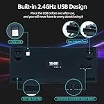 Wireless Mechanical Keyboard with Volume Knob,75% Percent Gaming Keyboard,RGB Hot Swappable Gray Mechanical,Backlit Light Up PBT USB C 2.4GHz BT5.0 Gasket Red Switch - Image 4