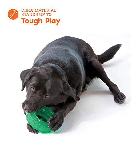 Image of Petstages Orka Tire Green Treat-Dispensing Dog Chew Toy