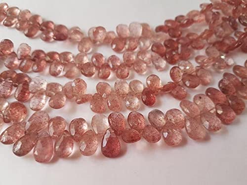 Quartz fraise facetté 8x10mm pour remplacer les perles ternes par des gemmes lumineuses en poire