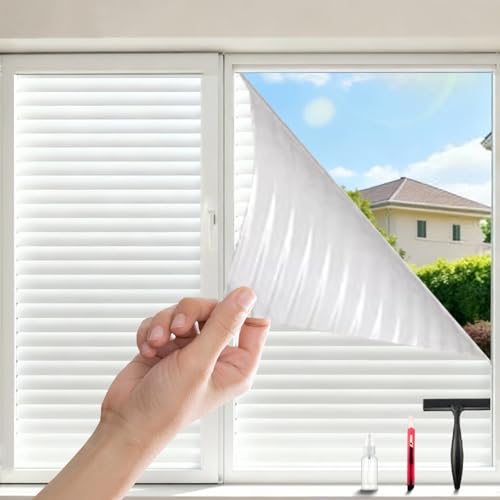 Película de privacidad para ventana esmerilada 17.5x78.7 pulgadas miniatura 1