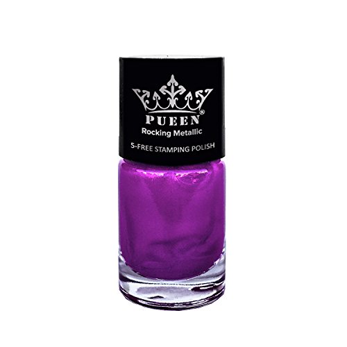PUEEN Rocking Metallic Nail Polish for Nail Stamping Big 5-Free Formula Nail Color Lacquer (610 Mighty Aphrodite)-BH000618 PUEEN Rocking Metallic Nail Polish for Nail Stamping Big 5-Free Formula Nail Color Lacquer (610 Mighty Aphrodite)-BH000618